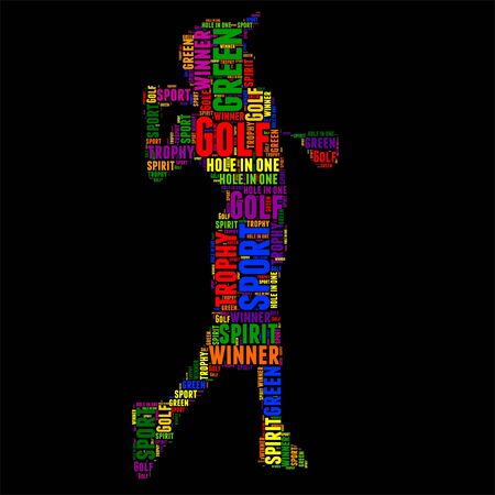 Typography word cloud colorful in Silhouetteのイラスト素材