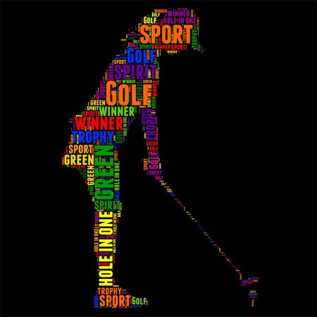 Typography word cloud colorful in Silhouetteのイラスト素材