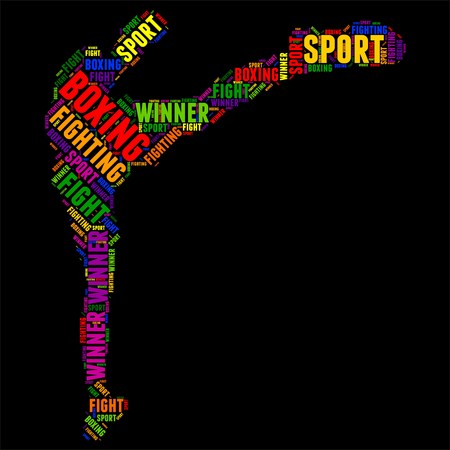 Typography word cloud colorful in Silhouetteのイラスト素材