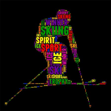 Typography word cloud colorful in Silhouetteのイラスト素材