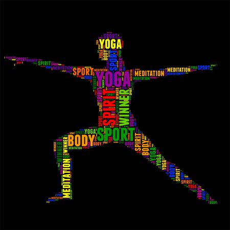 Typography word cloud colorful in Silhouetteのイラスト素材