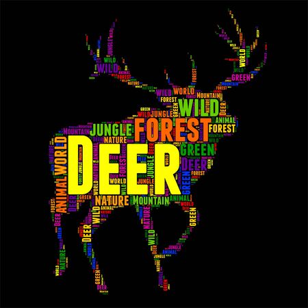 Typography word cloud colorful in Silhouetteのイラスト素材