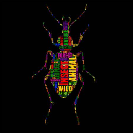 Typography word cloud colorful in Silhouetteのイラスト素材