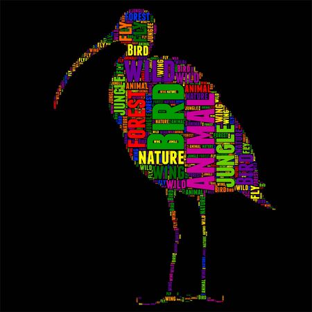 Typography word cloud colorful in Silhouetteのイラスト素材