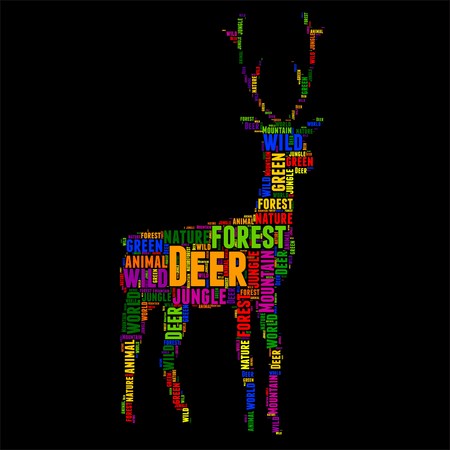 Typography word cloud colorful in Silhouetteのイラスト素材