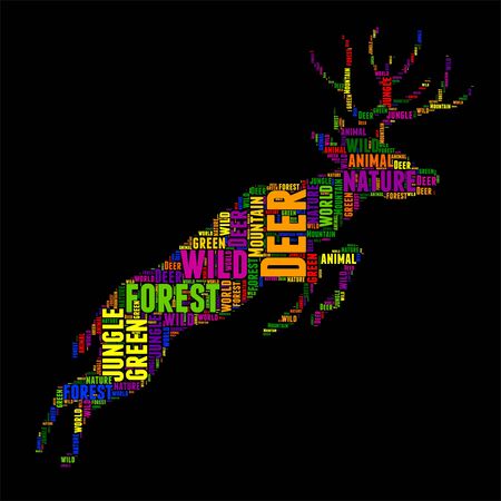 Typography word cloud colorful in Silhouetteのイラスト素材