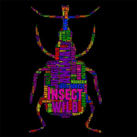 Typography word cloud colorful in Silhouetteのイラスト素材