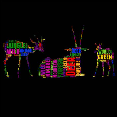 Typography word cloud colorful in Silhouetteのイラスト素材