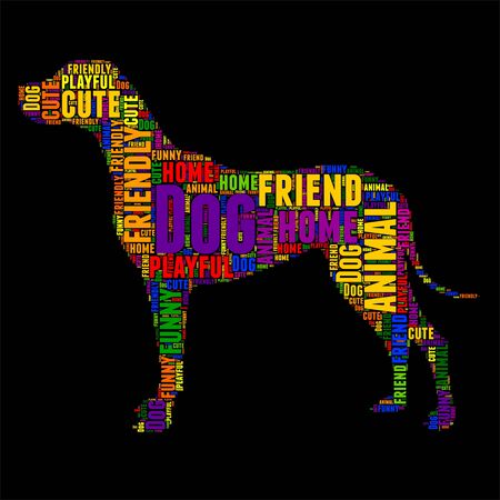 Typography word cloud colorful in Silhouetteのイラスト素材