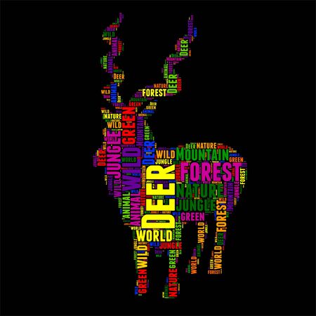 Typography word cloud colorful in Silhouetteのイラスト素材