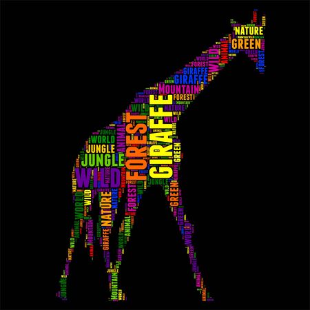 Typography word cloud colorful in Silhouetteのイラスト素材