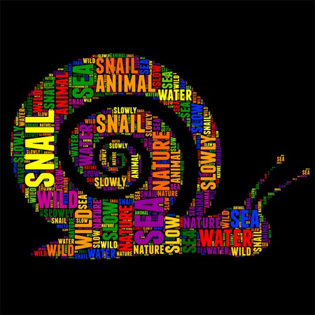 Typography word cloud colorful in Silhouetteのイラスト素材