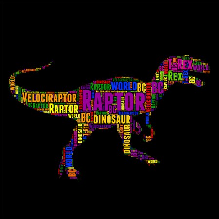 Typography word cloud colorful in Silhouetteのイラスト素材