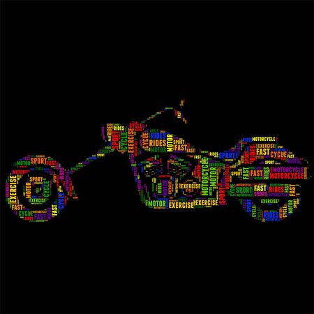 Typography word cloud colorful in Silhouetteのイラスト素材