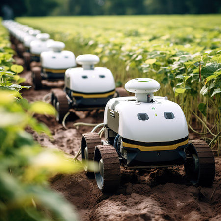 Agricultural machinery on the field. Agricultural machinery on the fieldの素材