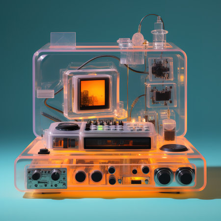 Videogame set of electronic devices. 3d illustration.の素材