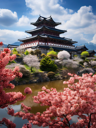 Beautiful cherry blossom at Kiyomizu-dera Temple in Kyoto, Japanの素材
