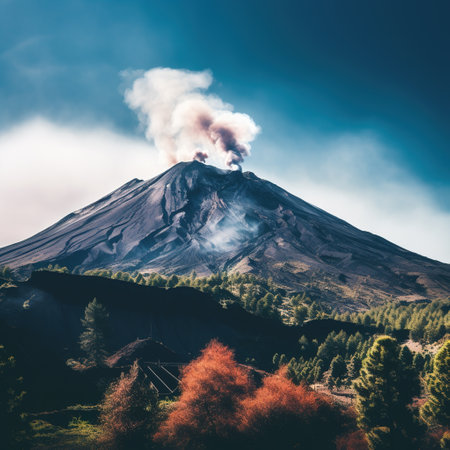 Volcanic eruption of Mount Etna, Sicily, Italy.の素材