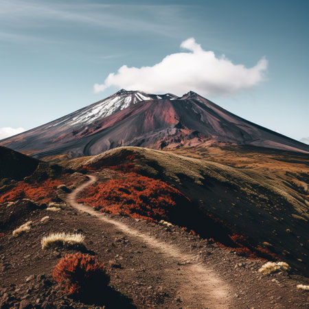 Mount Etna, Sicily, Italy. Landscape of Etna volcano in Sicily, Italyの素材