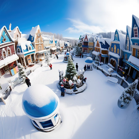 Unidentified people visit the snow town of Sapporo in Hokkaido, Japanの素材