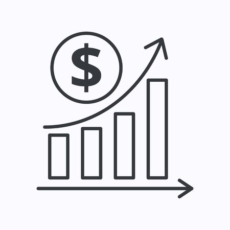 finance dollar analysis sign axis diagram icon. Vector illustrationのイラスト素材