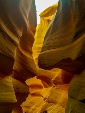 lower antelope canyon, arizona, usaの写真素材