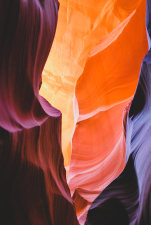 lower antelope canyon, arizona, usaの写真素材