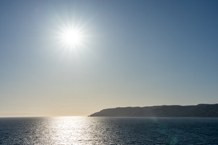 sunset at the coast of marseille, franceの写真素材