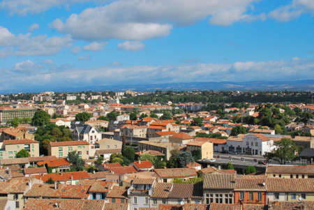 view of the medieval old town of carcassonne citadel and castle in france, aude departmentのeditorial素材