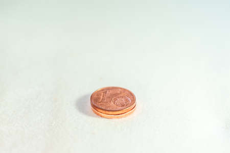 stacked euro cent coins, saving moneyの写真素材