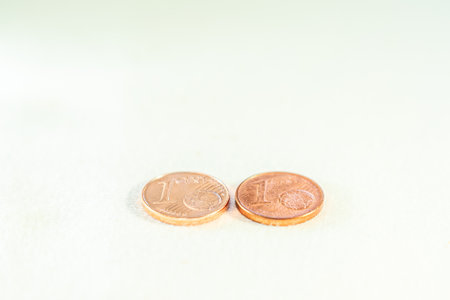 stacked euro cent coins, saving moneyの写真素材