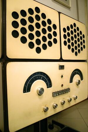 Old Vintage stereo from 60's closeupの写真素材