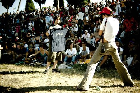 Scenes from a great outdoor music concert in Romeのeditorial素材