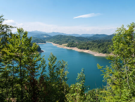 View onto a lake, Croatiaの写真素材