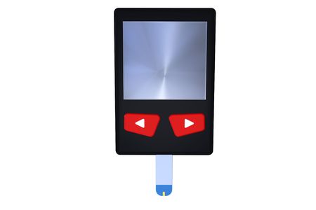 Digital glucose meter in 3dの写真素材