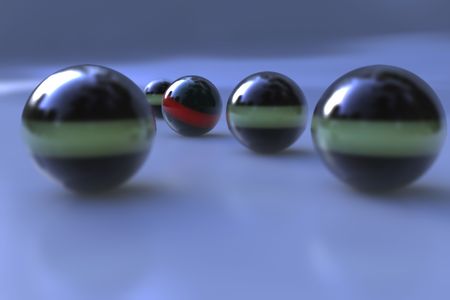 Abstract spheres with depth of field effectの写真素材