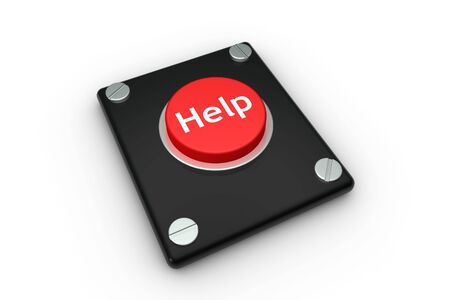 Help button with screw on white