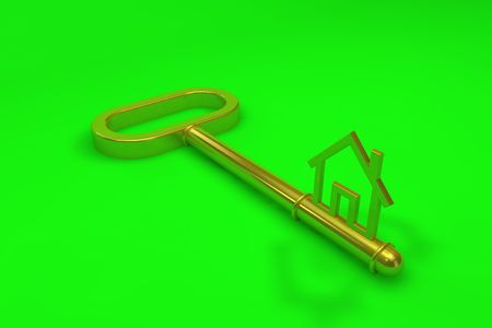 3d rendering of a house keyの写真素材