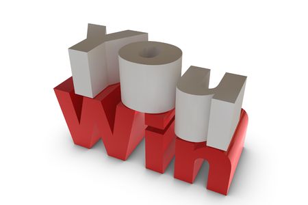 You Win on white backgroundの写真素材