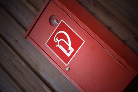 Picture of a extinguisher boxの写真素材