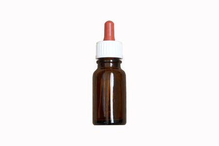 Nosedrops bottle isolated on whiteの写真素材