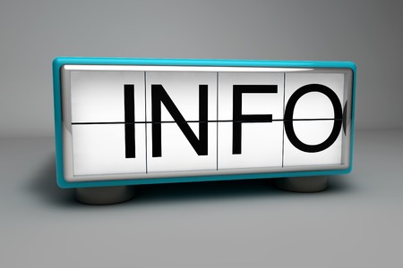 Mechanical info word on scoreboard in 3dの写真素材