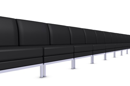 Illustration of a black seats in 3dの写真素材