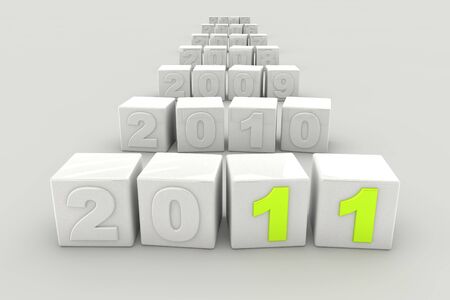 New year 2011 with years aheadの写真素材