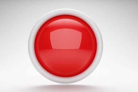 3d red blank button with copyspace