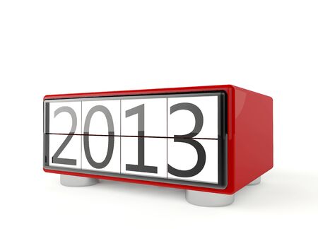 3d render of new year 2013 on white backgroundの写真素材