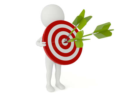 Success business concept with a humanoid character