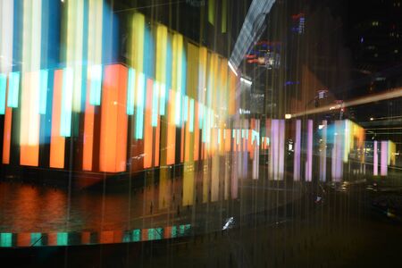 Zoom in Light at night in seoul