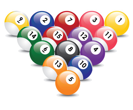 Triangle from fifteen billiard balls.のイラスト素材