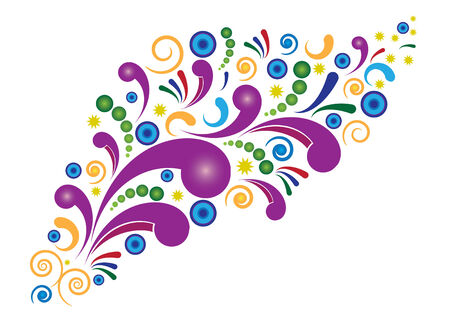 Coloured abstract design from geometrical shapes on the white background のイラスト素材